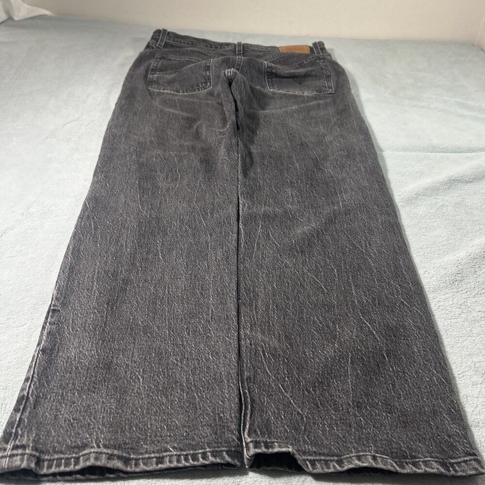 Y2K 2000s Levis Premium Loose Baggy Jeans Womena 30x28 Black Relaxed Ribcage VTG - Picture 9 of 14